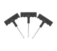 RUNROTOO Kit de Réparation de Pneus Tubeless Outil Rapide Réparation Crevaison Automobile et Usage Personnel 3pcs en Métal Noir