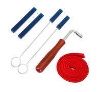 RUNROTOO Kit de Sourdines et Marteau d'Accordage 6 Pièces n Métal et Poignée Bois, Accessoires pour Accordeur de Piano en Concert