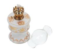 RUNROTOO Lampe à Huile Rétro en Céramique Blanche avec Double Dragon, Source Lumineuse Continue, pour Décoration Intérieure et Présents de Pendaison de Crémaillère
