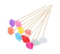 RUNROTOO Lot de 10 Bâtonnets Diffuseurs en Bois pour Diffuseurs D'huiles Essentielles, Tiges Remplaçables, Parfum Naturel pour Maison et Bureau