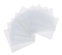 RUNROTOO Lot de 10 Pochettes Adhésives en PVC Transparent 10,5 X 10,5 Cm pour Cartes de Stationnement, Protège-Cartes Étanche et Résistant à l'usure, Porte-permis pour Pare-Brise