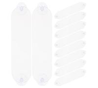 RUNROTOO Lot de 10 Supports pour Vignette de péage : Pince pour Vignette de stationnement sur Pare-Brise - Support Autocollant en Acrylique - de Multi-Usage à Ventouse pour Pare-Brise