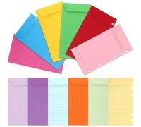 RUNROTOO Lot de 12 Enveloppes Budgétaires en Papier Kraft Coloré Format Petit pour Gestion d'Argenté et Registre de Comptes Pratique pour Organisation Financière et Suivi des Dépenses