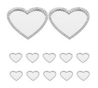 RUNROTOO Lot de 12 miroirs adhésifs pour téléphone - Miroirs de maquillage fins en forme de cœur avec cadre en strass pour et retouches - Accessoires esthétiques pour coque de téléphone (femme)