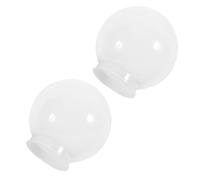 RUNROTOO Lot de 2 Abat-Jours Sphériques en Acrylique Lait Opaque Diamètre 150 MM Couvercles Lumineux pour Lampadaires D’Extérieur Accessoires D’Éclairage de Jardin et Terrasse