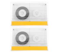 RUNROTOO Lot de 2 Cassettes Audio Vierges : Cassettes Audio Double Face de 45 Minutes pour la Lecture de Messages, de Discours et d'enregistrements personnels, avec boîtier Rigide.