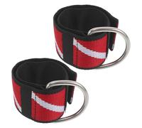 RUNROTOO Lot de 2 dragonnes de plongée avec Anneau en D - Lanière de plongée à dégagement Rapide pour Lampe de, Navigation de Plaisance, Surf et Snorkeling - Largeur : 4 cm