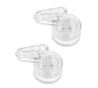 RUNROTOO Lot de 2 pinces à de cuisine avec ventouses - Crochet mural amovible en plastique transparent pour la cuisine - Crochets gain de place pour et torchons de