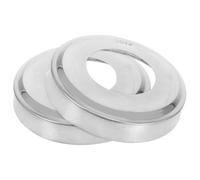 RUNROTOO Lot de 2 Plaques D'écusson en Acier Inoxydable pour Main Courante de Piscine Enterrée, Couverture Sécurisée et Résistante pour Garde-échelle Argenté