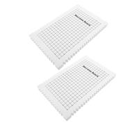 RUNROTOO Lot de 2 Plaques en Mousse Blanche Motif en Grille pour Macramé, pour Créations de Bijoux et Atelier de Nouage, Matériau Léger et Résistant