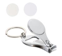 RUNROTOO Lot de 2 porte-clés décoratifs à transfert thermique avec double adhésif, coupe-ongles intégré pour usage et beauté