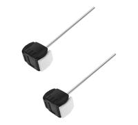 RUNROTOO Lot de 2 têtes de marteau pour pédale de grosse caisse - Support de batte en acier inoxydable - Accessoire de rechange pour instruments de percussion