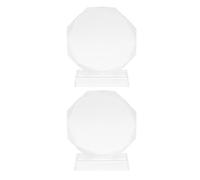 RUNROTOO Lot de 2 trophées Vierges en Cristal - Trophée octogonal en Cristal - Décoration de Table Vierge pour la Remise de diplômes, Ornements commémoratifs