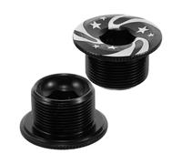 RUNROTOO Lot de 2 vis de Fixation pour Cache-manivelle : vis de Fixation M20 en Alliage d'aluminium pour manivelle de vélo de Montagne (Noires).