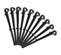 RUNROTOO Lot de 20 Crochets de Fixation en Abs Noir pour Sécuriser les Protège-gouttières, Clips Droits Élégants pour Installation et Maintenance de Gouttières