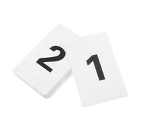 RUNROTOO Lot de 20 numéros de table de 1 à 20 : marque-places en plastique pour mariage, mariage, etc. - Chiffres noirs sur fond blanc - Idéal pour restaurant, baby shower, communion, conférence