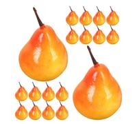 RUNROTOO Lot de 20 Poires de Simulation en Écume Orange Couleur Vive et Non Décolorante, Décoration de Table pour Artistes et Accessoires de Cinéma