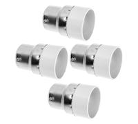 RUNROTOO Lot de 4 adaptateurs pour douille B22 vers E14 - Adaptateur de conversion de culot à baïonnette vers douille à vis E14 - Rallonge pour à baïonnette standard