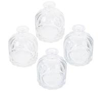 RUNROTOO Lot de 4 Flacons D'aromathérapie en Verre de 100ml, Bouteilles Vides pour Diffuseur de Parfum, Accessoires Décoratifs pour Mariage et Bureau