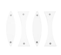 RUNROTOO Lot de 4 lentilles d'optique magnétique - Lentilles de réfraction et de réflexion en acrylique transparent pour projets scientifiques à domicile - Outils pour expériences de physique