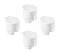 RUNROTOO Lot de 4 Pinces Étanchéité pour Paquet Alimentaires en Pp Blanc, Clips Légers pour Conservation des Snacks et Poudre de Lait, Voyage Maison