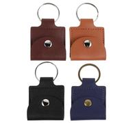 RUNROTOO Lot de 4 Porte-médiators : Porte-clés en Cuir PU, Pochette de Rangement, Organiseur de Portefeuille sécurisé pour Artistes en tournée, étudiants et répétitions