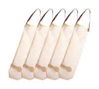 RUNROTOO Lot de 5 Paquet de Rangement Suspendus en Maille Respirante en Polyester et PU, Réutilisables et Pratiques pour Fruits et Légumes, Cuisine et Suspendu Partout chez Soi