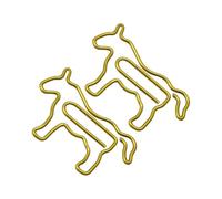 RUNROTOO Lot de 50 Trombones Dorés en Métal Forme Cheval Forte Force de Maintien, Design Créatif et Robuste pour Bureau et École