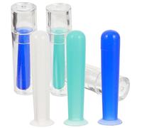 RUNROTOO Lot de 6 Applicateurs pour Lentilles de Contact Souples, Bâtonnets en Silicone Creux, Couleurs Vert, Bleu et Transparent, Outil Pratique pour Retrait et Pose, Accessoires