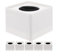 RUNROTOO Lot de 6 porte-logos pour microphones, support carré cubique de 37 mm (1,46 pouce) de diamètre intérieur pour microphones d'interviews sans fil, accessoires pour d'actualités,