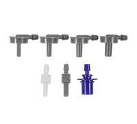 RUNROTOO Lot de 7 Raccords de Remplacement Universels en Abs pour Tensiomètre, Accessoires Fiables Transfert de Données Haute Précision, Adaptés pour Usage et Domicile