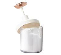 RUNROTOO Machine à Bulles de Lavage Portable en Pp et Abs Blanc, Facile à Utiliser, Gobelet Mousse pour Gel Moussant Visage, pour Voyage en Extérieur et Salle de Bain