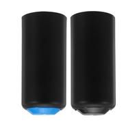 RUNROTOO Manchons Solide en Plastique pour Microphone sans Fil Lot de 2 Noir et Bleu, Capuchons à Visser pour Couvercle de Batterie Compatibles Pgx2/slx2/pg58/beta58 pour Usage