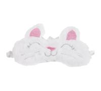 RUNROTOO Masque de Sommeil Lapin en Peluche Doux Blanc, Confortable et Adapté la Plupart des Tailles de Tête, pour Dormir en Train Avion