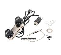 RUNROTOO Micro pour Violon Câble de Micro avec Contrôle de Volume et Tonalité, Fiche Ronde, Plastique et Métal, Noir, Design Plug-and-play, Liaison Stable, pour Violon