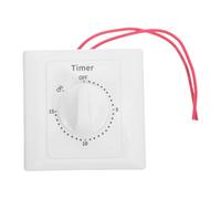 RUNROTOO Minuteur mural à compte à rebours - Bouton de minuterie mécanique de 15 minutes - Marche/Arrêt automatique - Installation facile pour ventilateur de salle de bain, chauffage, éclairage