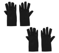 RUNROTOO Moufles de Cérémonie Lot de 2 Paires Noirs en Polyuréthane