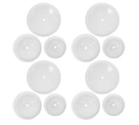 RUNROTOO Moule à Fondant Forme Bouton Ronde 12pcs en Plastique Blanc Design Unique, Circulation D'air pour Décoration de Gâteaux pour Pâtisserie