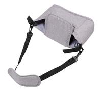 RUNROTOO Organisateur de Poussette en Lin, Compact, Compartiments | Revêtement Extérieur Imperméable, Compartiments Séparés, Crochets Élargis, Rangement Stable pour Parents