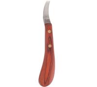 RUNROTOO Outil de Maréchal-ferrant Ergonomique Marron en Acier Manganèse et Bois de Pêche pour Coupe-sabots Cheval, Nettoyage du Sabot et Usage Professionnel Quotidien