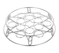RUNROTOO Panier Vapeur Rond pour Œufs 13 Trous en Acier Inoxydable Support Surélevé Multifonction pour Cuisson Vapeur Compatible Autocuiseur Cuisson Saine et Rapide des Œufs et Légumes