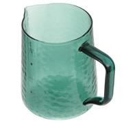 RUNROTOO Pichet Résistant Chaleur Froid 500ml à Lait en Verre Borosilicate Vert pour Café Thé Lait Maison