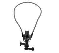 RUNROTOO Pied de micro à suspendre autour du cou avec pince - Support de micro mains réglable pour guitaristes, magiciens, diffusions en direct, karaoké, spectacles sur scène