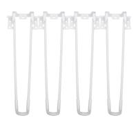 RUNROTOO Pieds de Table Pliants en Métal Blanc 4 Pièces pour Bureau | Stabilité, Projet de Mobilier et Modification Diy, Style Moderne, Usage Compatible Table Basse