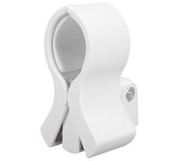 RUNROTOO Pince Micro à Ressort Blanche Adaptateur 3/8 pour Pied de Micro, Support Fiable pour Microphones Filaires Fil, Accessoire pour Instruments de Musique, Clips de Microphone