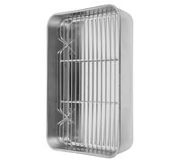 RUNROTOO Plat à Rôtir Rectangulaire avec Grille de Rôtissage en Acier Inoxydable Résistant aux Dommages, pour Cuisson Four et Fêtes