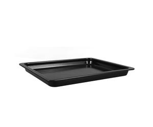 RUNROTOO Plat de Cuisson Rectangulaire en Émail Noir Antiadhésif pour Four | Surface Lisse Facile à Nettoyer, Support Robuste, Adapté aux Biscuits, Lasagnes, Petites Fournées et Barbecues