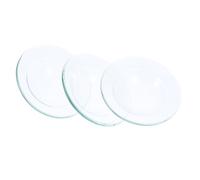 RUNROTOO Plateau Chauffe-Bougie en Verre Rond 3pcs pour Brûleur à Cire et Chauffe-Huile, Remplacement pour Chauffe-Parfum et Lampes à Huile