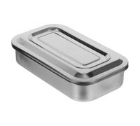 RUNROTOO Plateau D'instruments en Acier Inoxydable avec Couvercle Argenté, Pratique et Facile à Utiliser pour Divers Actes Chirurgicaux Professionnels