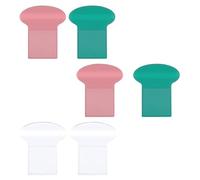 RUNROTOO Poignée de Toilette Adhésive Lot de 6, Lève-Couvercles Rouge Foncé, Vert et Transparent, Accessoire Pratique pour Salle de Bain, Convient pour Hôtels, Bureaux et Particuliers